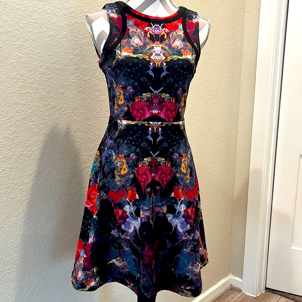 Fit and Flare Dress with bold pattern by Nicole..